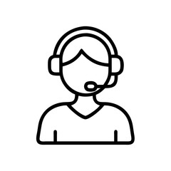 support agent icon on transparent background for apps and websites