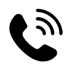 phone call icon on transparent background for apps and websites