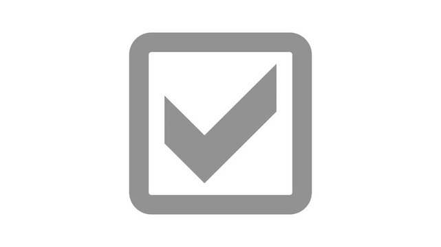 Bold tick mark bov isolated animation, Check mark animated icon