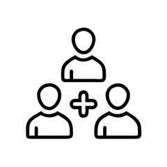healthcare team icon on transparent background for apps and websites
