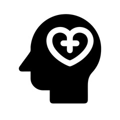 mental health icon on transparent background for apps and websites