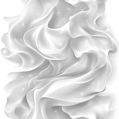 Obraz premium Abstract white flowing substance. Soft, elegant, and smooth texture. Delicate, liquid-like swirls. A sense of lightness and movement