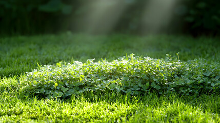Lush Green Grass Illuminated by Sunlight