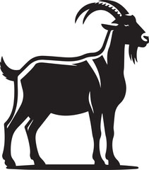 Obraz premium goad silhouette vector, goad logo vector, goad icon silhouette vector isolated on white background full body