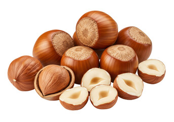 Hazelnuts in a pile