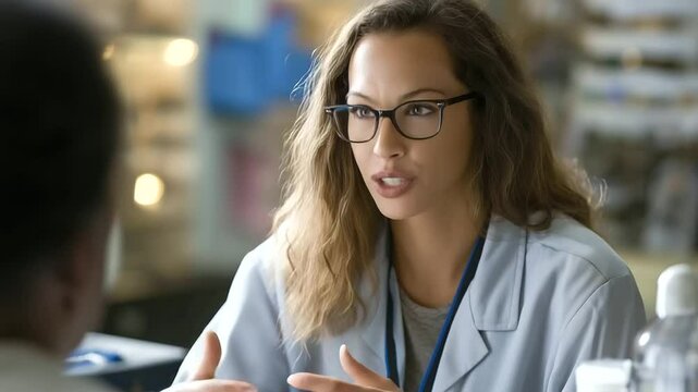 Compassionate optometrist conducting a thorough eye exam in a welcoming clinic setting.