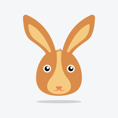 Cute blue rabbit 2D cartoon character. Mid-autumn festival bunny isolated vector personage white background.