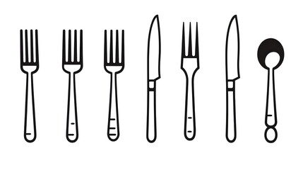 Fototapeta premium Professional Cartoon Knife Line Drawing Illustration for Designs and Projects