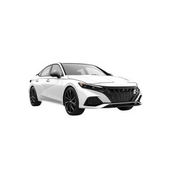 Sleek White Sedan - Modern Car Design