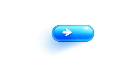 Hand Cursor Vector Icon with Blue Click Button for Web Design and User Interface Enhancement