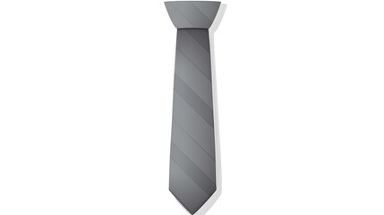 Professional gray tie icon isolated on white background for business presentations