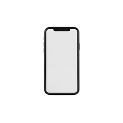 Modern Smartphone with Blank Screen Mockup Isolated on Transparent Background
