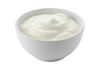 Creamy dairy product in bowl