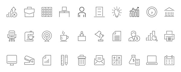 Icon design to business, e commerce, finance, accounting. line icon design