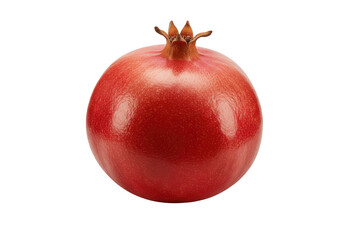 Single pomegranate, vibrant red