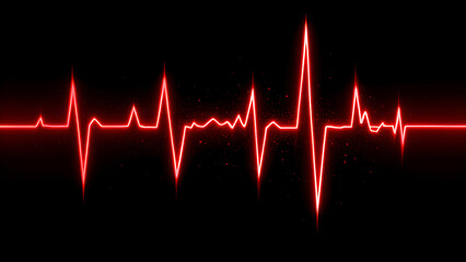 Red Neon Heartbeat: Dynamic ECG Line on Black Background.
Glowing Red Heart Rhythm: Intense Neon Medical Trace.
Dramatic Neon Heartbeat: Vibrant Red ECG Line.
