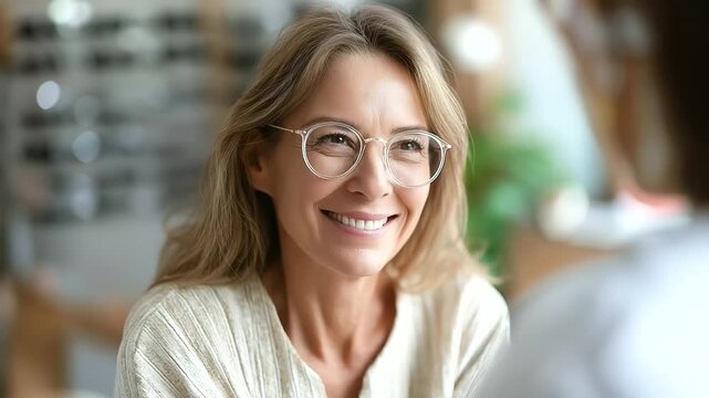 Patient undergoing an eye examination at an optometrist's office.