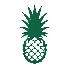 Obraz premium Pineapple Silhouette Icon | Tropical Summer Fruit Vector Illustration