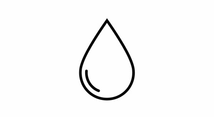 Water Drop Outline Simple Graphic Icon Isolated