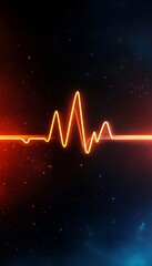 Detailed image of an ecg monitor displaying pulse rate and heartbeat waves in a clinical environment