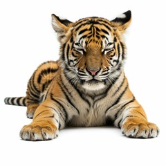 Obraz premium Curious Tiger Cub Close up