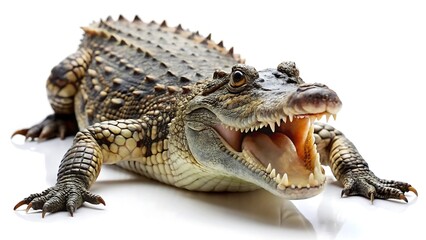 Obraz premium Crocodile isolated on white background