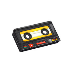 Obraz premium Vintage Audio Cassette Tape - Retro Music Technology Illustration