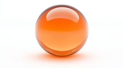 Elegant glass ball on pristine white background study in transparency and minimalist design