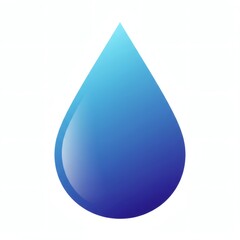 Clean Modern Gradient Water Drop Icon Flat Vector Illustration Design