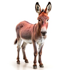 Obraz premium Donkey isolated on white background