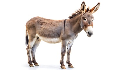 Obraz premium Donkey isolated on white background