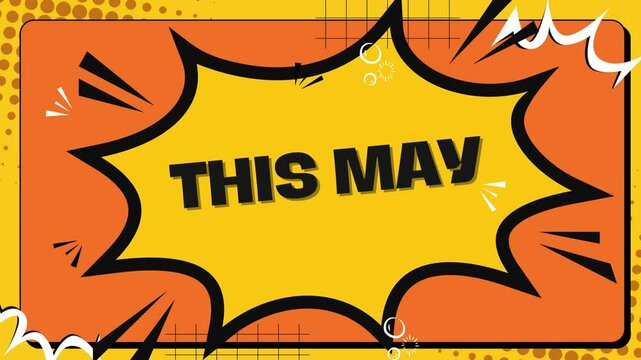 This May : This May charming animation playful for monthly update greenscreen video seasonal preview
