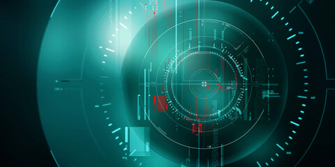 Obraz premium 2d illustration Abstract futuristic electronic circuit technology background