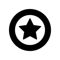 Illustration Design of Casino Chip Featuring a Star Symbol in the Center