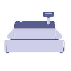 Cashier Machine rear view illustration