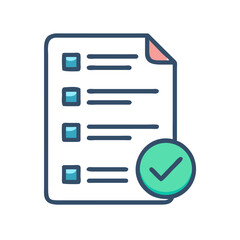 Checklist Document Icon Representing Task Progress