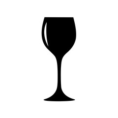 empty wine glass silhouette vector icon design