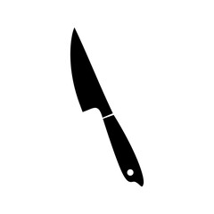 A silhouette knife icon, isolated vector illustration