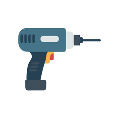 Electric Drill Icon Representing Mechanical Work and Power Tool Operation