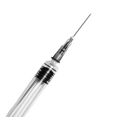 Syringe isolated on transparent background.