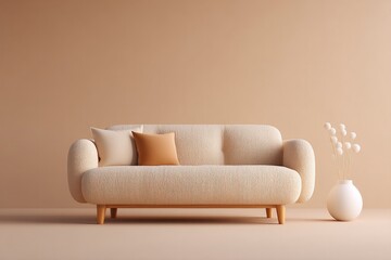 minimalistic decor for modern living room featuring subtle tones and elegant arrangements allowing for expansive copy