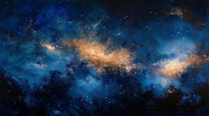 Fototapeta premium 夜空、星空のイラスト