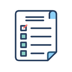 Paper Checklist Icon Representing Printable Task List and Organization Tool