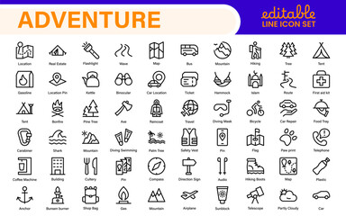 Epic Adventure Icons Collection. Explore the Wild with Stunning Graphics