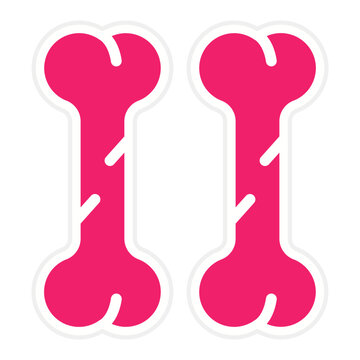 Vector Design Bone Icon Style