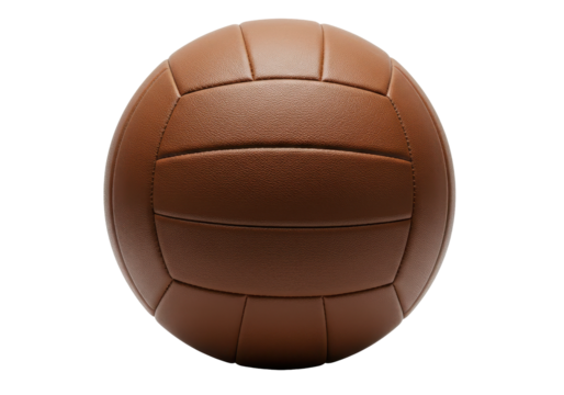 Brown volleyball, close-up view