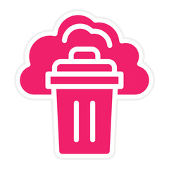 Vector Design Cloud Delete Icon Style