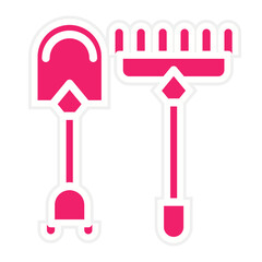 Vector Design Gardening Tools Icon Style