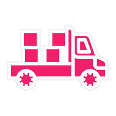 Vector Design Pickup Truck Icon Style