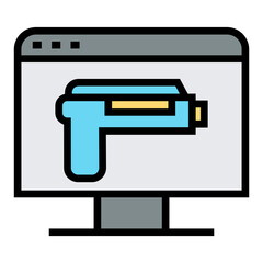 Obraz premium robbery online vector icon